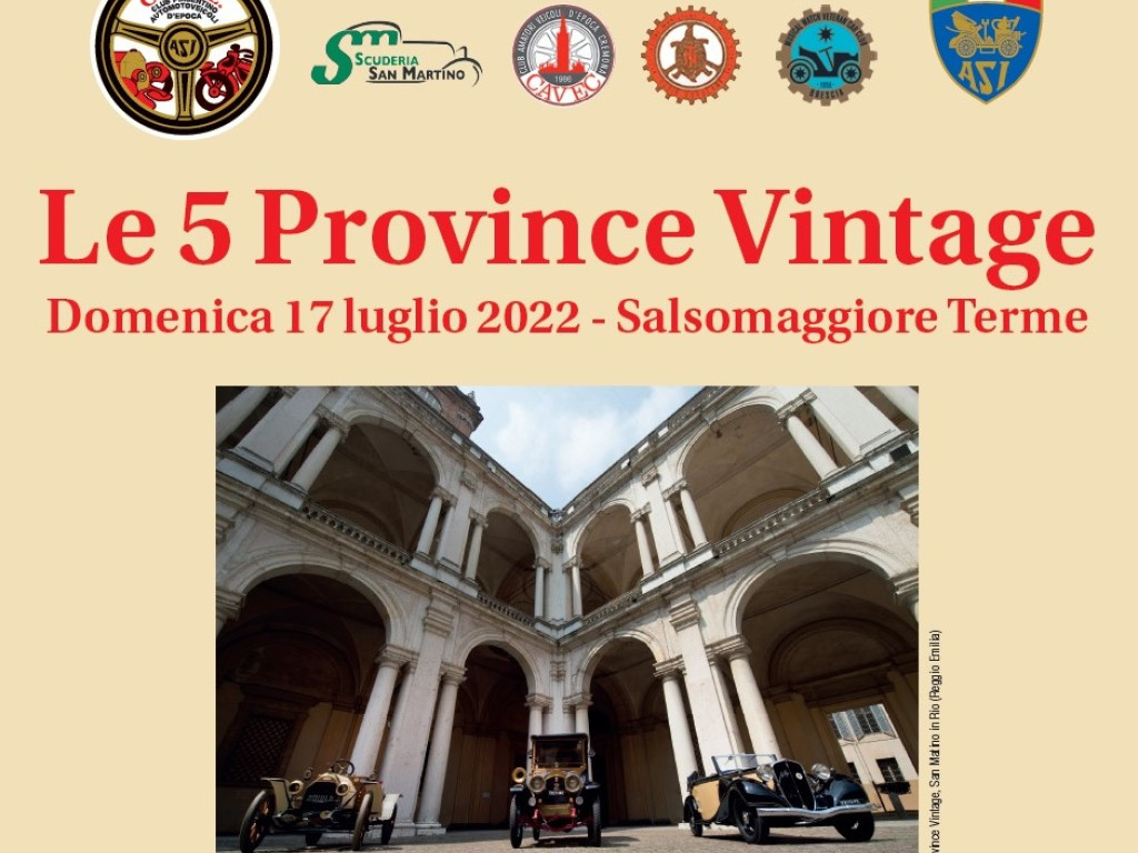 Le 5 Province Vintage - Domenica 17 LUGLIO 2022